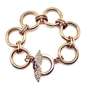 Victoria’s Secret Rose Gold Angel Wings Chain Link Toggle Bracelet